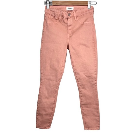 L'AGENCE Margot High Rise Skinny Jeans In Peach - Picture 1 of 5